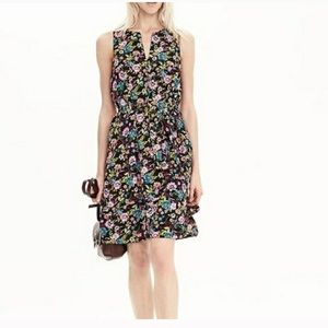 Banana republic black floral dress